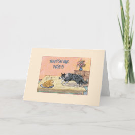 De kaart van de Thanksgiving, border collie hond