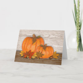 De Kaart van de Thanksgiving van de Pompoenen van