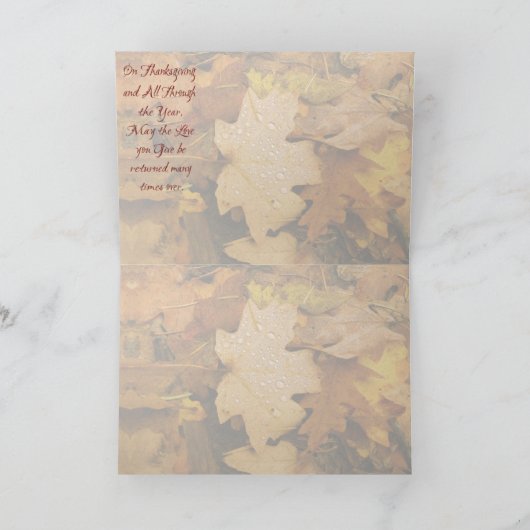 De Kaart van de Thanksgiving van het bladgoud (2) (Binnen)