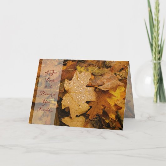 De Kaart van de Thanksgiving van het bladgoud (2) (Voorkant)