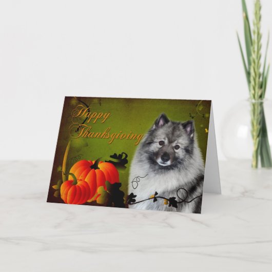 De Kaart van de Thanksgiving van Keeshond (Voorkant)