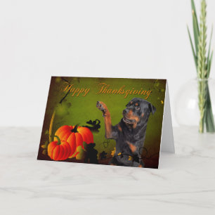 De Kaart van de Thanksgiving van Rottweiler