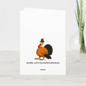 De Kaart van de Thanksgiving van Turkije (Achterkant)