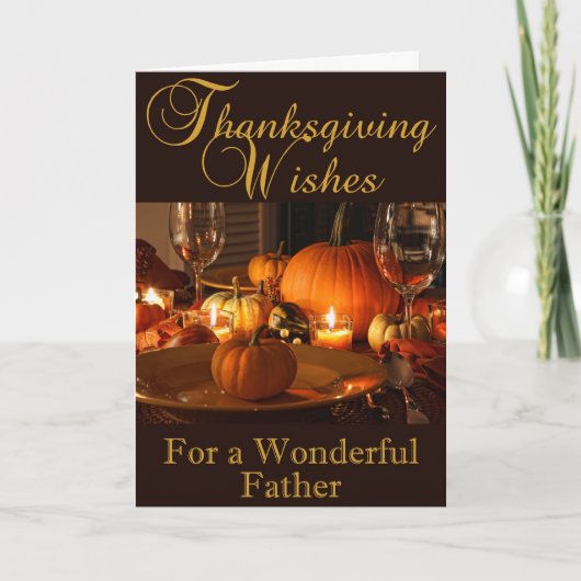 De Kaart van de Thanksgiving voor Vader (Voorkant)