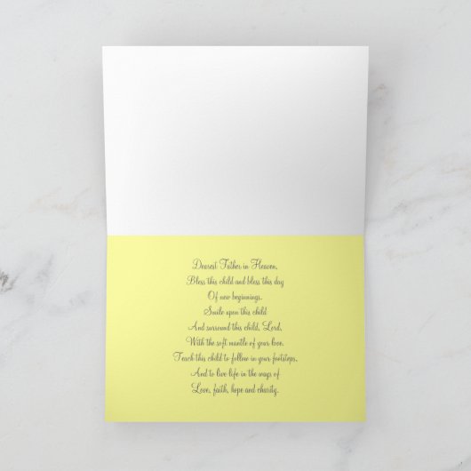 De Kaart van de Toewijding van het baby (Binnen)