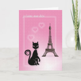 De Kaart van de Toren van Eiffel van de Kat van