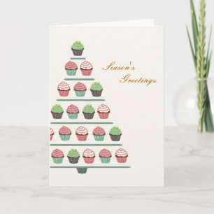 De Kaart van de Tribune van Cupcake van Kerstmis