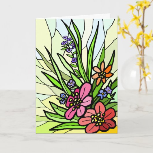 De Kaart van de Tuin van de Bloem van het Glas van (Gele Bloem)