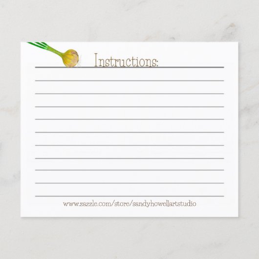 De Kaart van de Tuinman's Onion Recept (Achterkant)