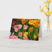 De Kaart van de Tulpen van de lente (Gele Bloem)
