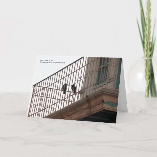 de kaart van de twee kraaienverjaardag (Voorkant)