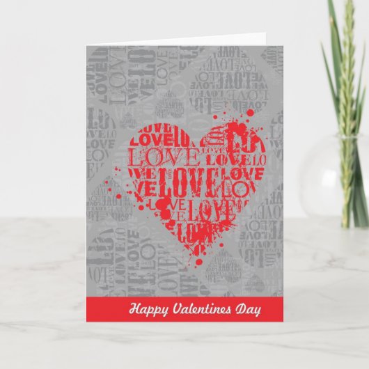 De Kaart van de Typografie van abstract Valentijn (Voorkant)