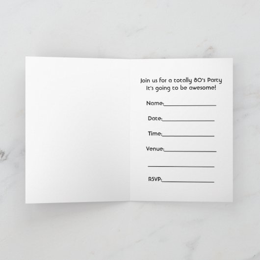 de Kaart van de Uitnodiging van de de jaren (Binnen)