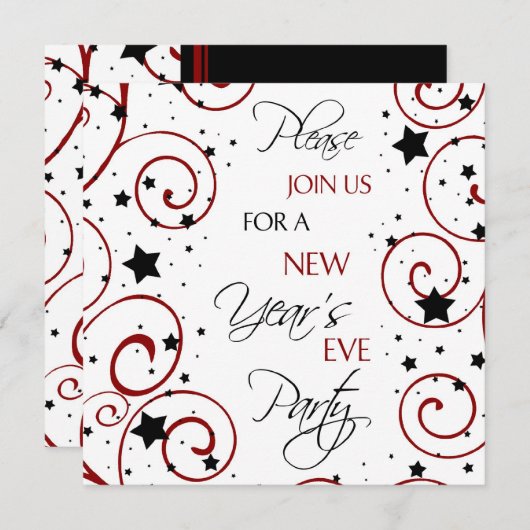 De Kaart van de Uitnodiging van de Partij van de (Voorkant / Achterkant)