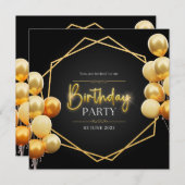 De kaart van de Uitnodiging van de verjaardag - sp (Voorkant / Achterkant)