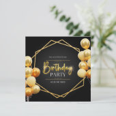 De kaart van de Uitnodiging van de verjaardag - sp (Staand voorkant)