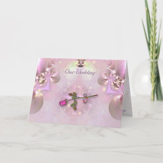 De Kaart van de Uitnodiging van het Huwelijk van (Voorkant)