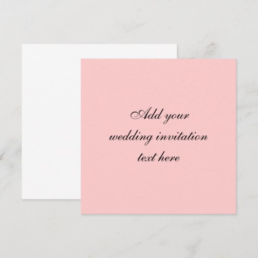 De Kaart van de Uitnodiging van het Huwelijk van (Voorkant / Achterkant)