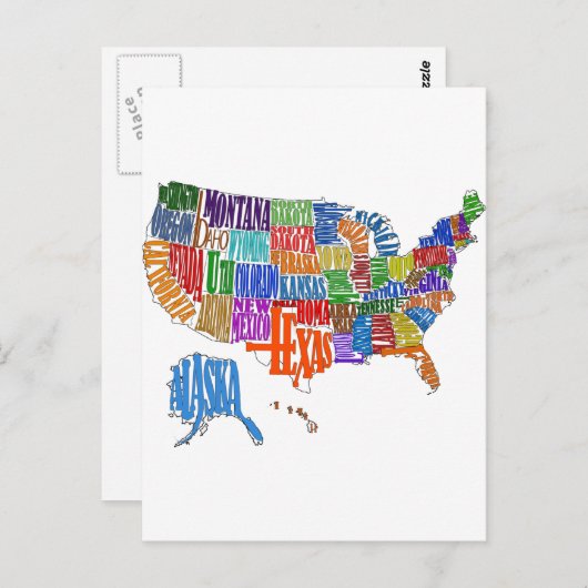 DE KAART VAN DE V.S. (Voorkant / Achterkant)