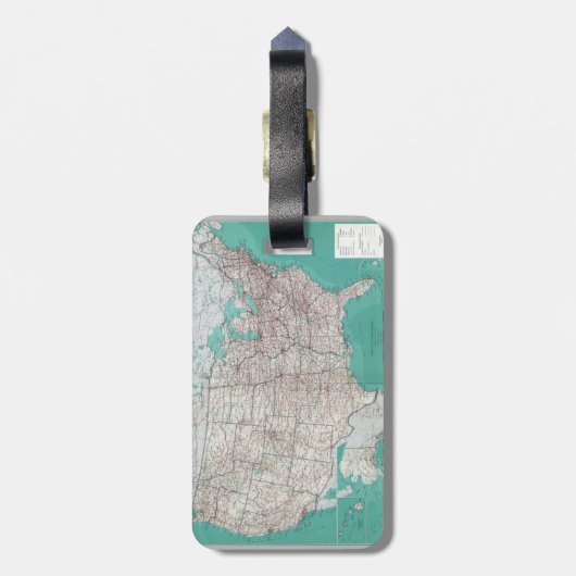 De Kaart van de V.S. Bagagelabel (Achterkant verticaal)