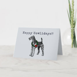 De Kaart van de Vakantie van Airedale Terrier