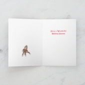 De Kaart van de Vakantie van de Aap van de sok (Binnen)