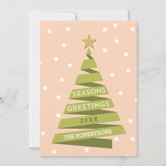 De Kaart van de Vakantie van de Boom van het lint (Voorkant)