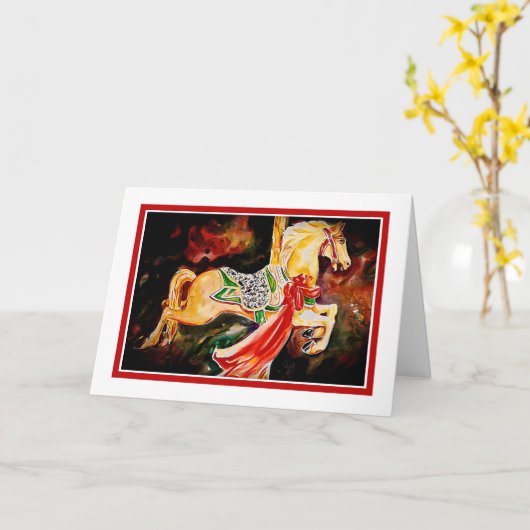 De Kaart van de Vakantie van de carrousel (Gele Bloem)