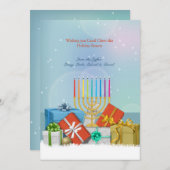 De Kaart van de Vakantie van de Chanoeka en van (Voorkant / Achterkant)