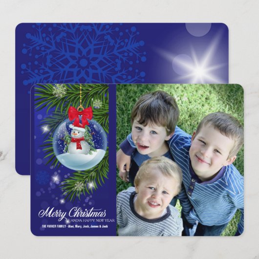 De Kaart van de Vakantie van de Foto van de (Voorkant / Achterkant)