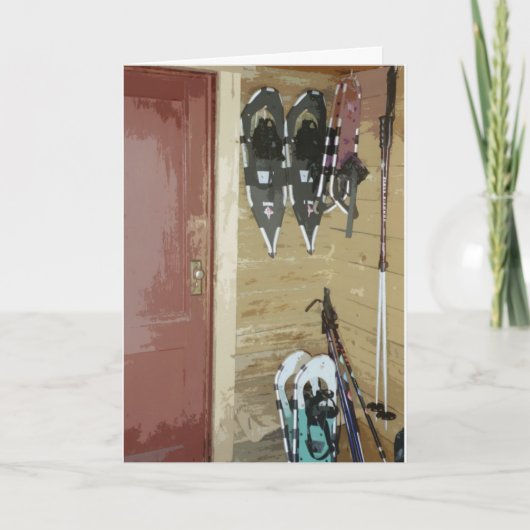 De Kaart van de Vakantie van de sneeuwschoen (Voorkant)