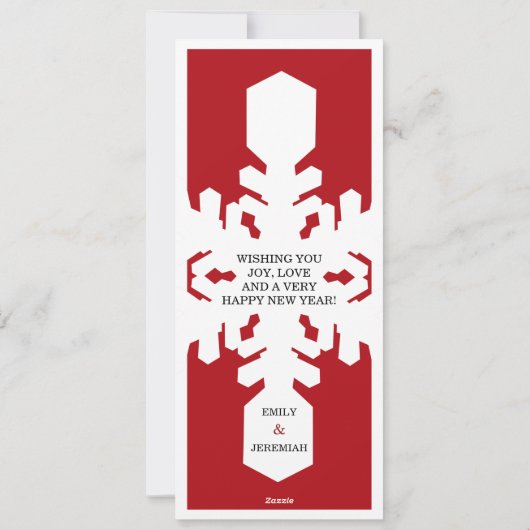 De Kaart van de Vakantie van de sneeuwvlok (Achterkant)