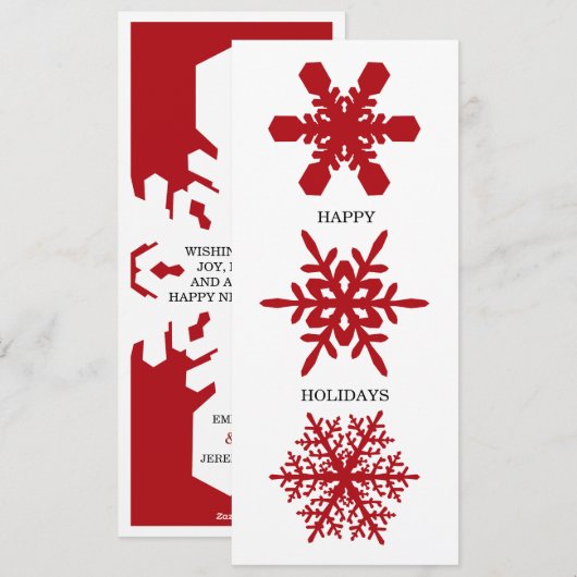 De Kaart van de Vakantie van de sneeuwvlok (Voorkant / Achterkant)