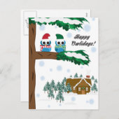 De Kaart van de Vakantie van de uil (Voorkant / Achterkant)