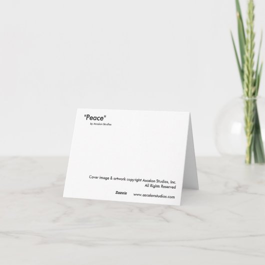 De Kaart van de Vakantie van de "vrede" door (Achterkant)