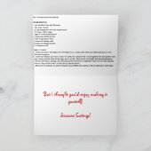 De Kaart van de Vakantie van het Recept van het (Binnen)