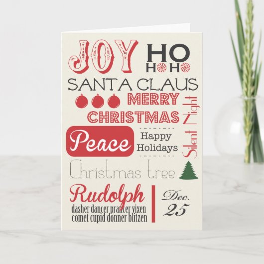 De Kaart van de Vakantie van Kerstmis (Voorkant)