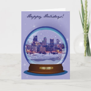 De Kaart van de Vakantie van Pittsburgh Snowglobe