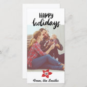 De Kaart van de Vakantie van poinsettia - voeg uw (Voorkant / Achterkant)