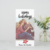 De Kaart van de Vakantie van poinsettia - voeg uw (Staand voorkant)