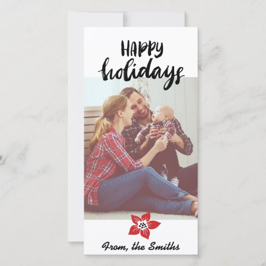 De Kaart van de Vakantie van poinsettia - voeg uw (Voorkant)