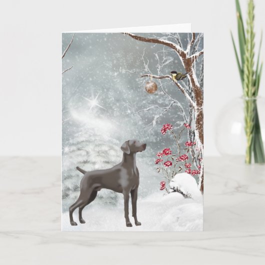 De Kaart van de Vakantie van Weimaraner (Voorkant)