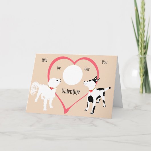 De Kaart van de valentijn van Twee Honden, voegt U (Voorkant)