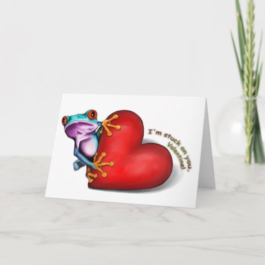 de kaart van de valentijnkikker (Voorkant)