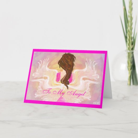 De Kaart van de Valentijnsdag "aan van Mijn Engel" (Voorkant)