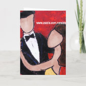 De kaart van de Valentijnsdag met dansers (Achterkant)