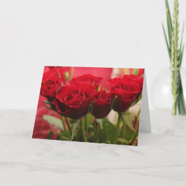 De Kaart van de Valentijnsdag met Rozen