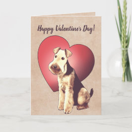 De Kaart van de Valentijnsdag van Airedale Terrier