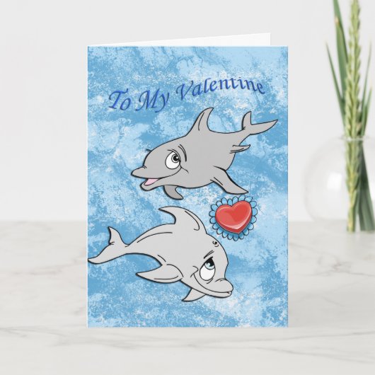 De Kaart van de Valentijnsdag van de dolfijn (Voorkant)