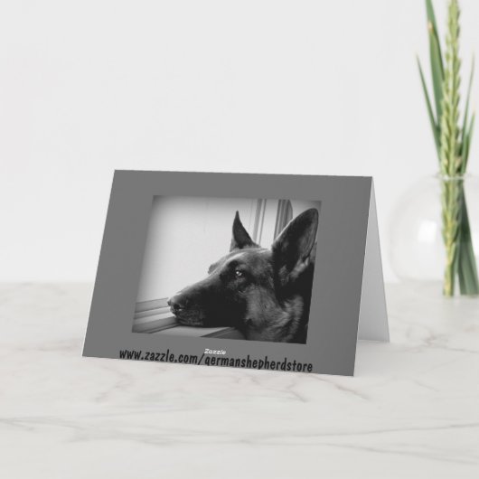 De Kaart van de Valentijnsdag van de Duitse herder (Achterkant)